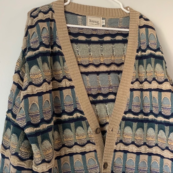VTG Essay Linda Larson COOGI Style Button Cardigan - Picture 2 of 7